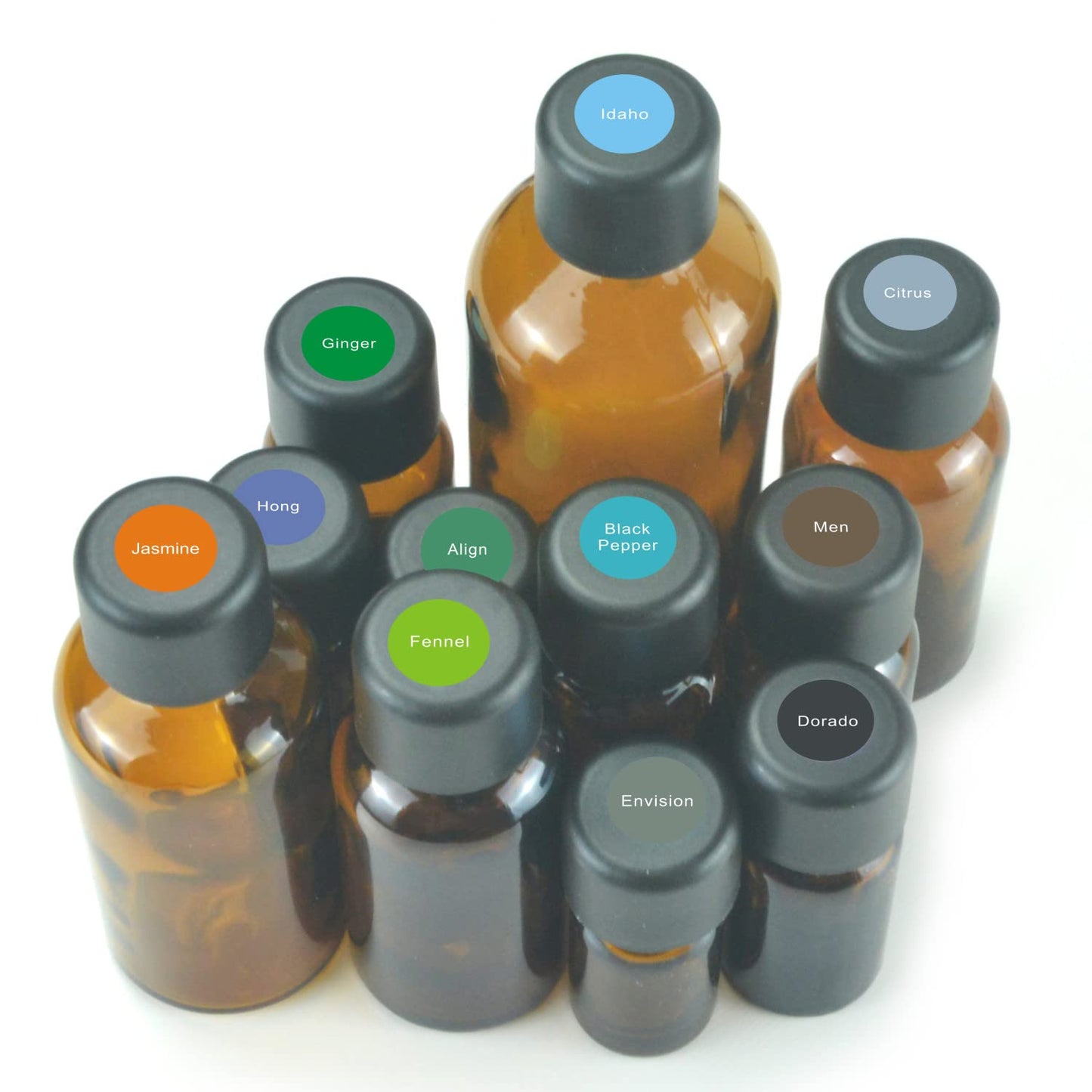 12 Sheets 2520 Pcs Essential Oils Labels Bottle Cap Lid Stickers for Rollerballs Bottles and Organizing Proof Labels Waterproof Cap Stickers for Essential Oil Bottle Style 1