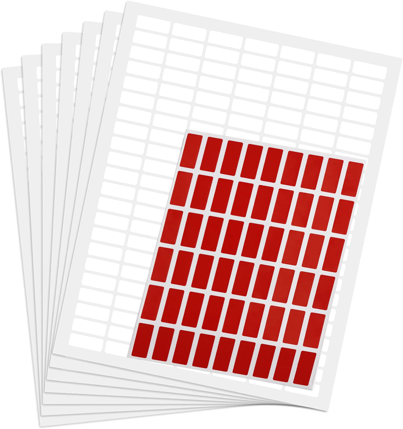 Rectangle Labels Clear Matte Finish 1" x 0.375" -824 Pack Includes Bonus Red Label Stickers - Clear Retail Package Seals by Royal Green 824