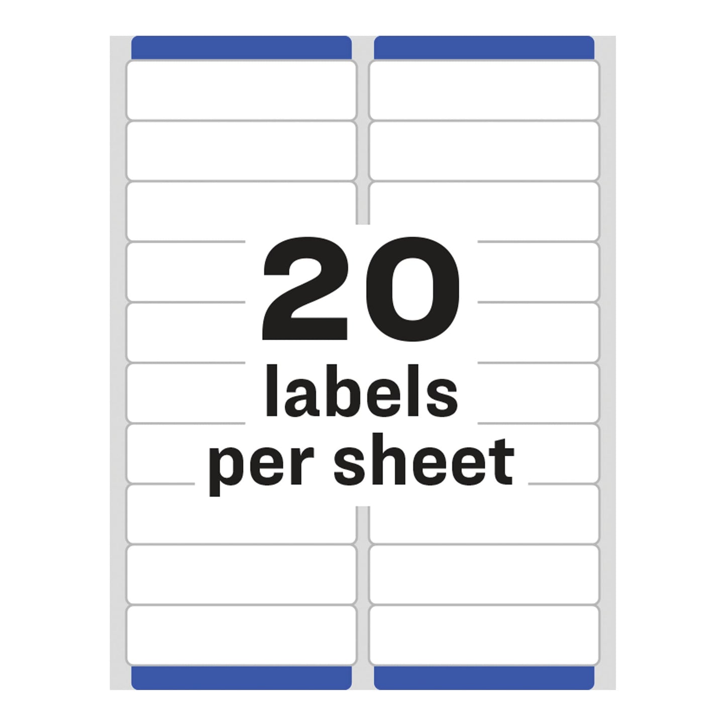 Avery Easy Peel Printable Address Labels with Sure Feed, 1" x 4", White, 500 Blank Mailing Labels (08161) 500 labels