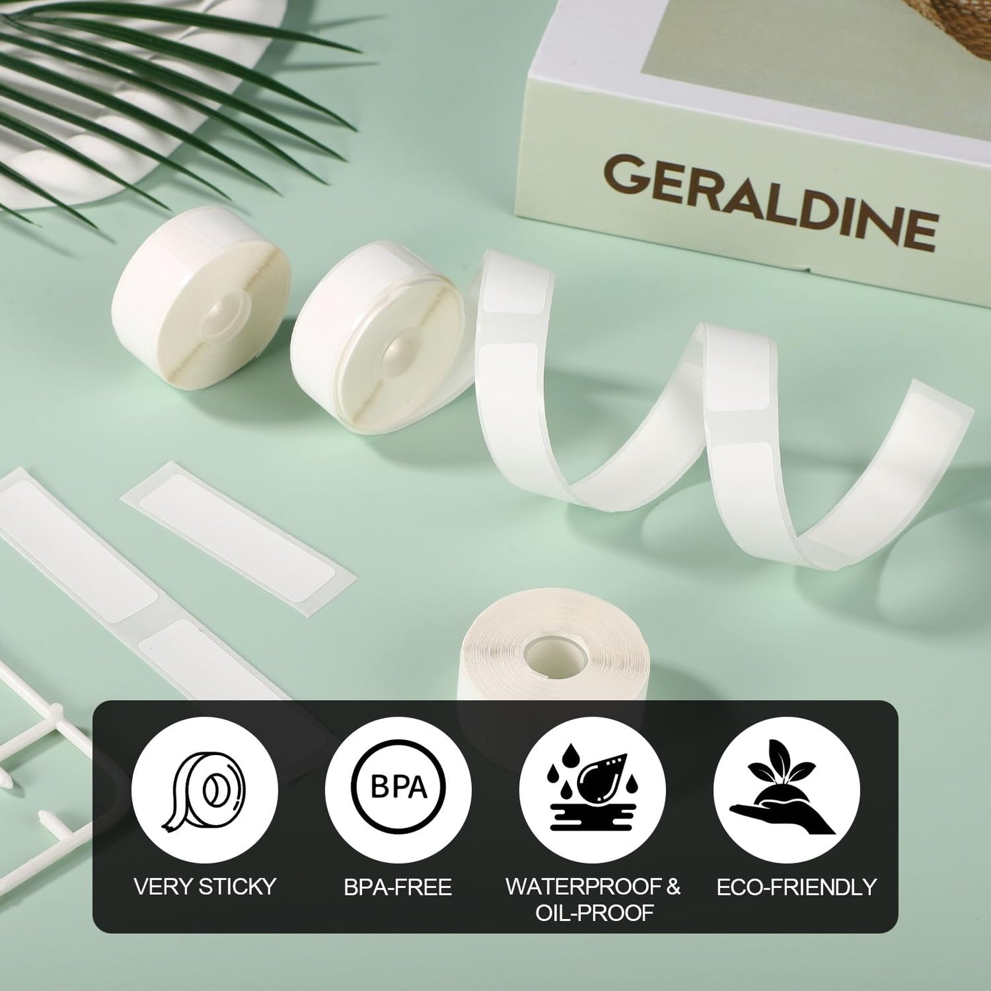 480pcs/3 Rolls Self-Adhesive Label Tapes for Phomemo D30, 14x50mm White Label Maker Tape Thermal Paper Sticker Roll for School Home Office Supplies
