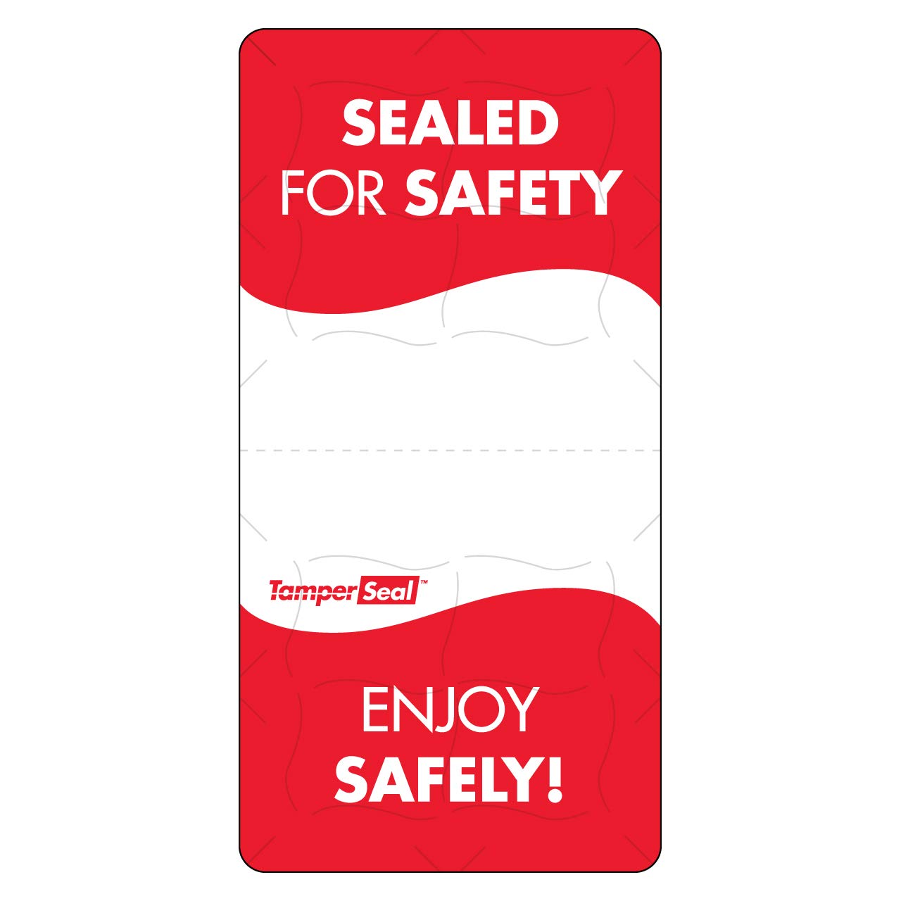 DayMark Safety Systems - IT119541 TamperSeal Tamper-Evident 2" x 4" Writable Delivery Label (Roll of 500) Red/White 500 Count (Pack of 1)
