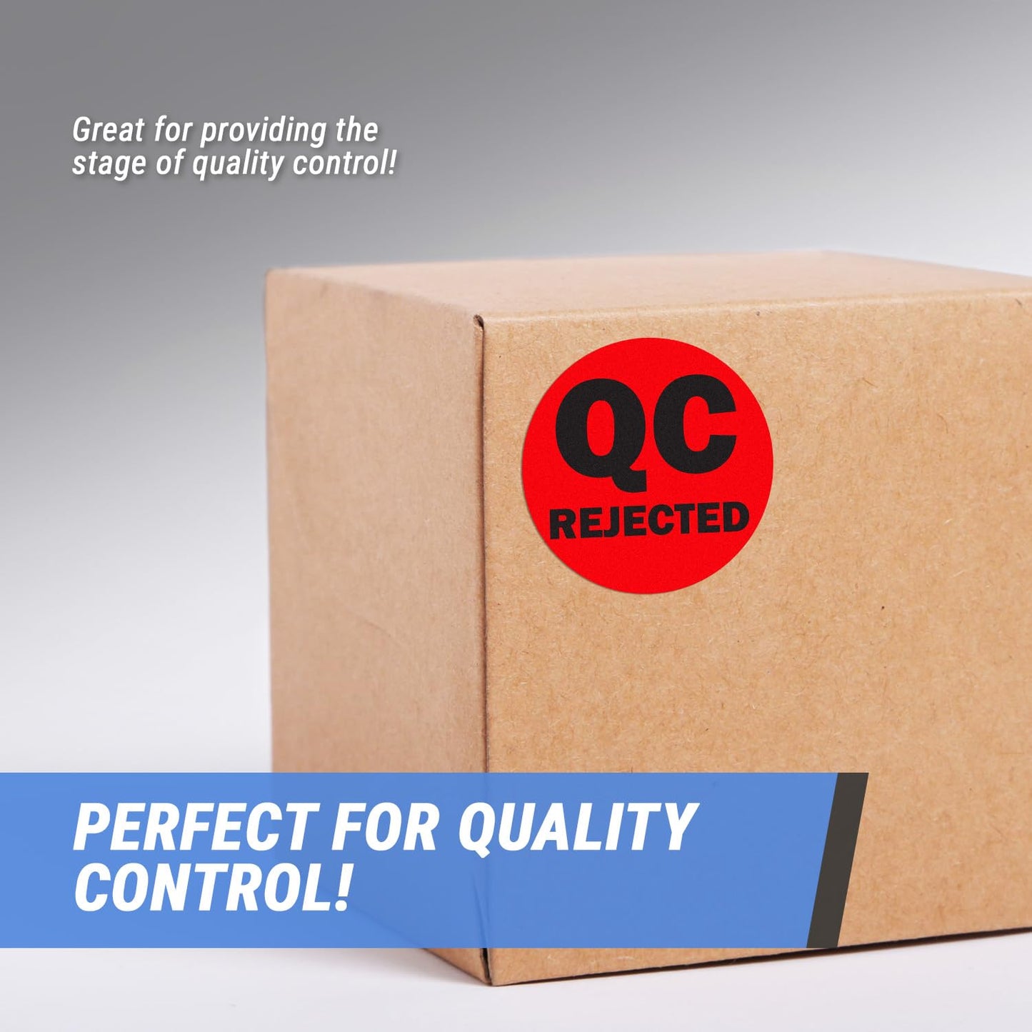 300 QC Rejected Labels Stickers, 2" Round QC Rejected Label Inventory Quality Control Inspection Maintenance Warehouse Management Organization Labels - 1 Roll of 300 2 inch Red