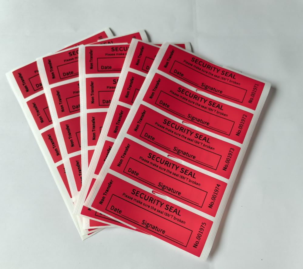 100PCS Void Stickers Tamper Evident Void Stickers, No ResidueTamper, Writable Security Warranty Seal, Security Labels, (1 * 3.15 inch,Red)