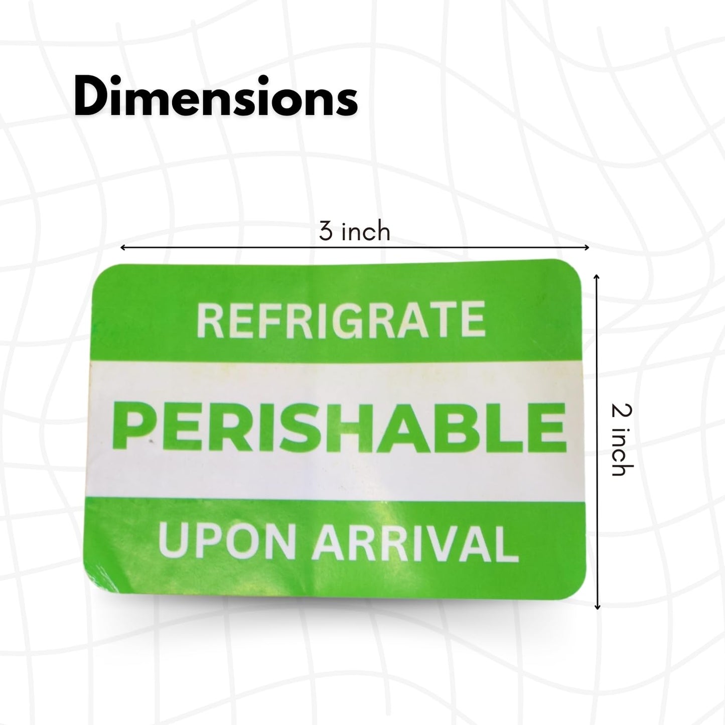 Refrigrate Perishable Upon Arrival Labels - 3"x2" 500 Pcs Adhesive Stickers Waterproof - Semi Gloss Removable Paper Label Business Shipping & Handling Stickers (1 Roll) Refrigrate Perishable Upon Arrival