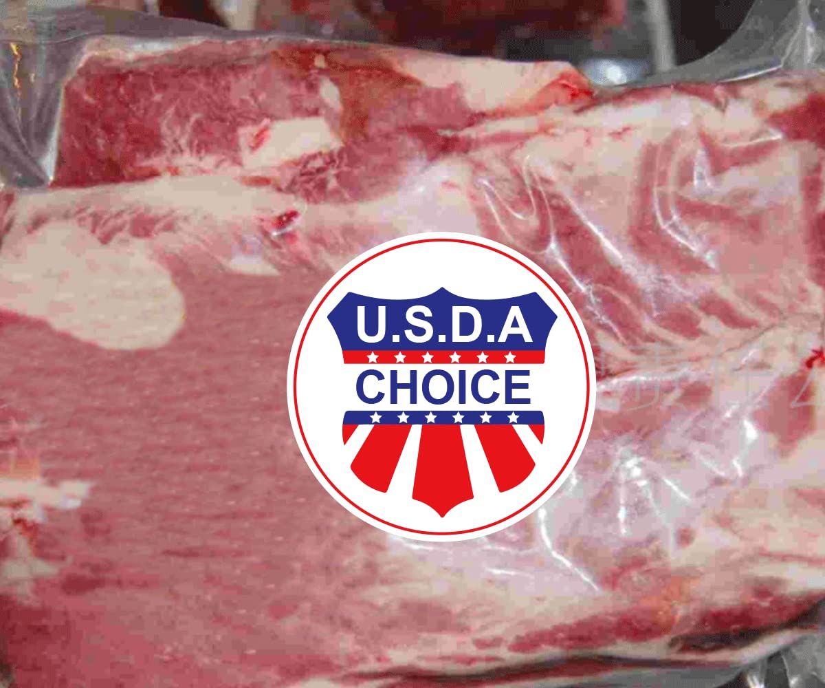 USDA Choice Grade Grocery Store Food Labels 1.5 Inch Prime Stickers Round Meat Food Packaging Labels - USDA Choice Stickers Grade Beef Grocery Store Meat Packaging Sticker 500 Pcs Blue