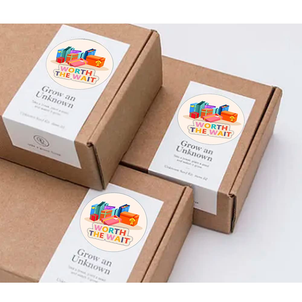 Worth The Wait Small Business Labels Happy Mail Sticker Customer Appreciation Stickers,2 Inch Thank You for Your Order Stickers for Online Retailers,500 Pcs