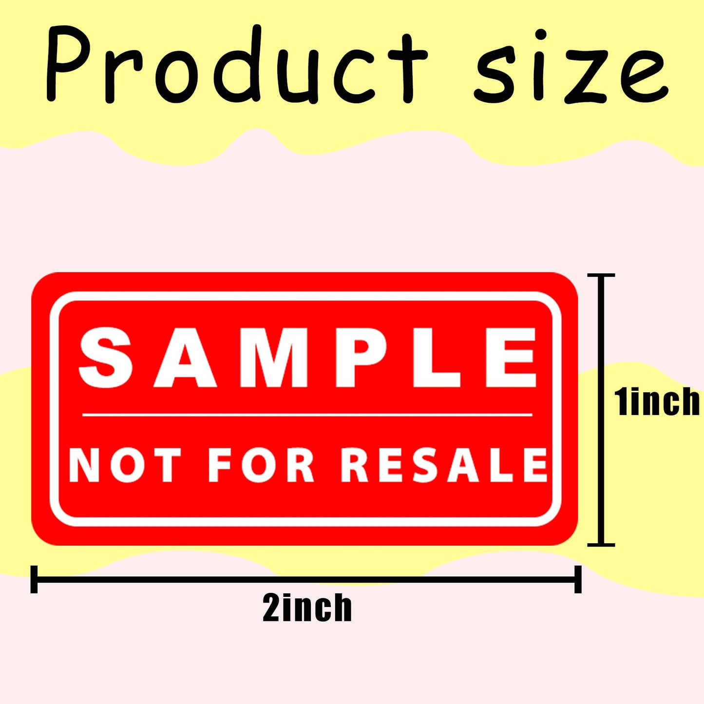 Sample, Not for Resale Labels Not for Resale Stickers 500 Pcs Inventory Labels for Inventory,Retail Store,Sample,Showcase Products 1 x 2 Inch
