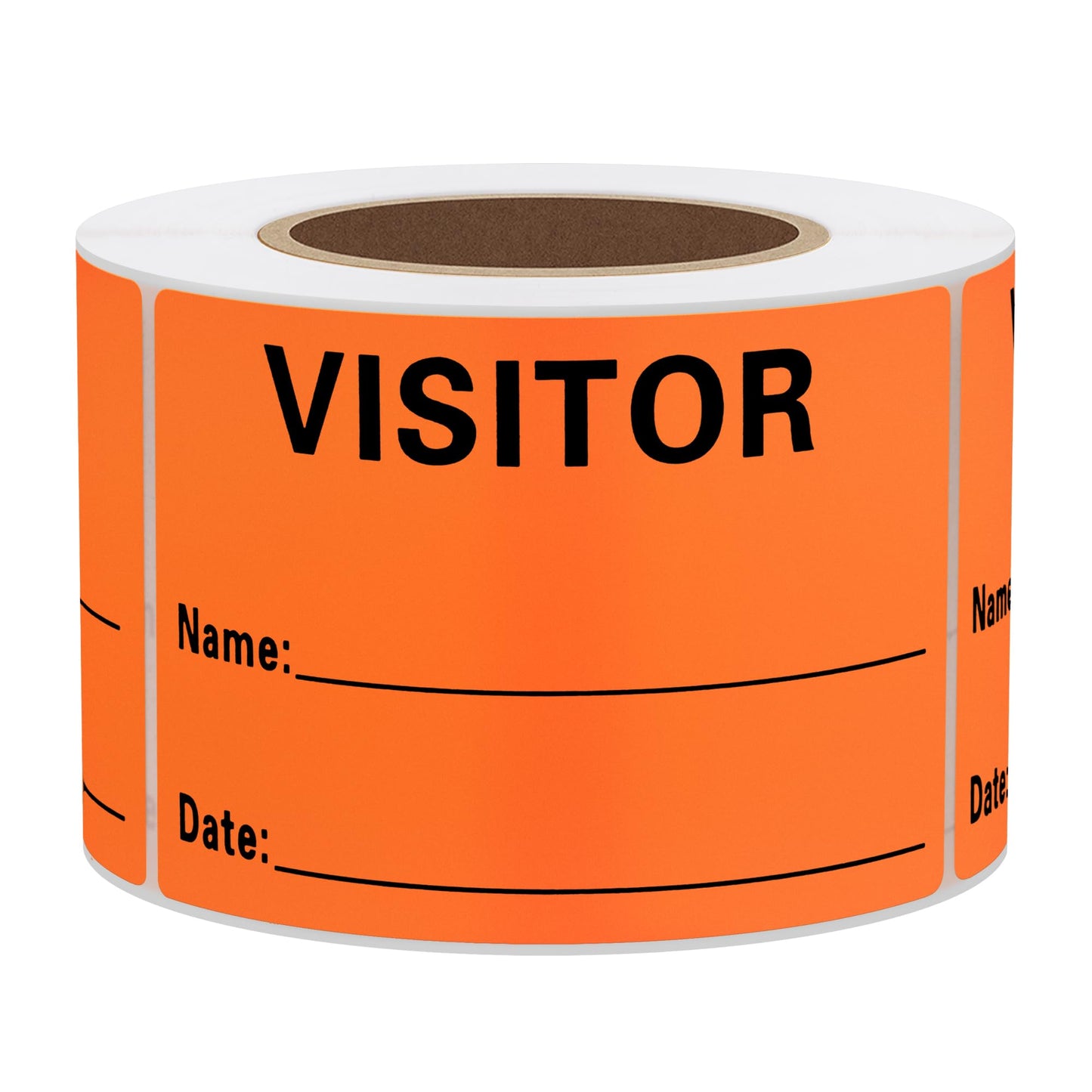 Visitor Pass Stickers Identification Labels Fluorescent Label, 300 (Fluorescent Orange) Fluorescent Orange