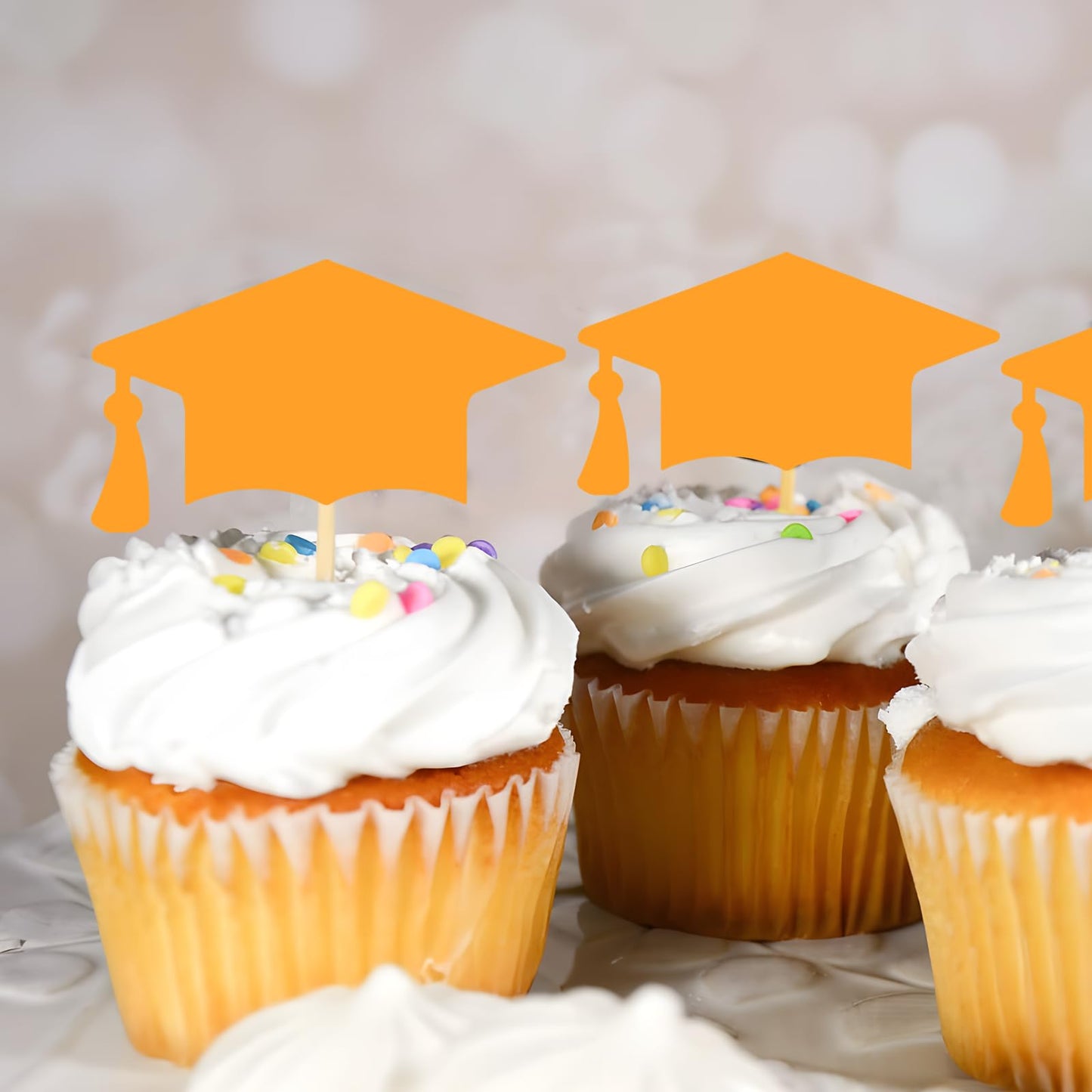 120PCS Graduation Cap Label Stickers Self-Adhesive Grad Hat Stickers Sealing Labels Grad Party Favor Labels for College High School Graduation Party Decor Envelopes,Chocolate,Cards Gift Wrap(Yellow) Yellow