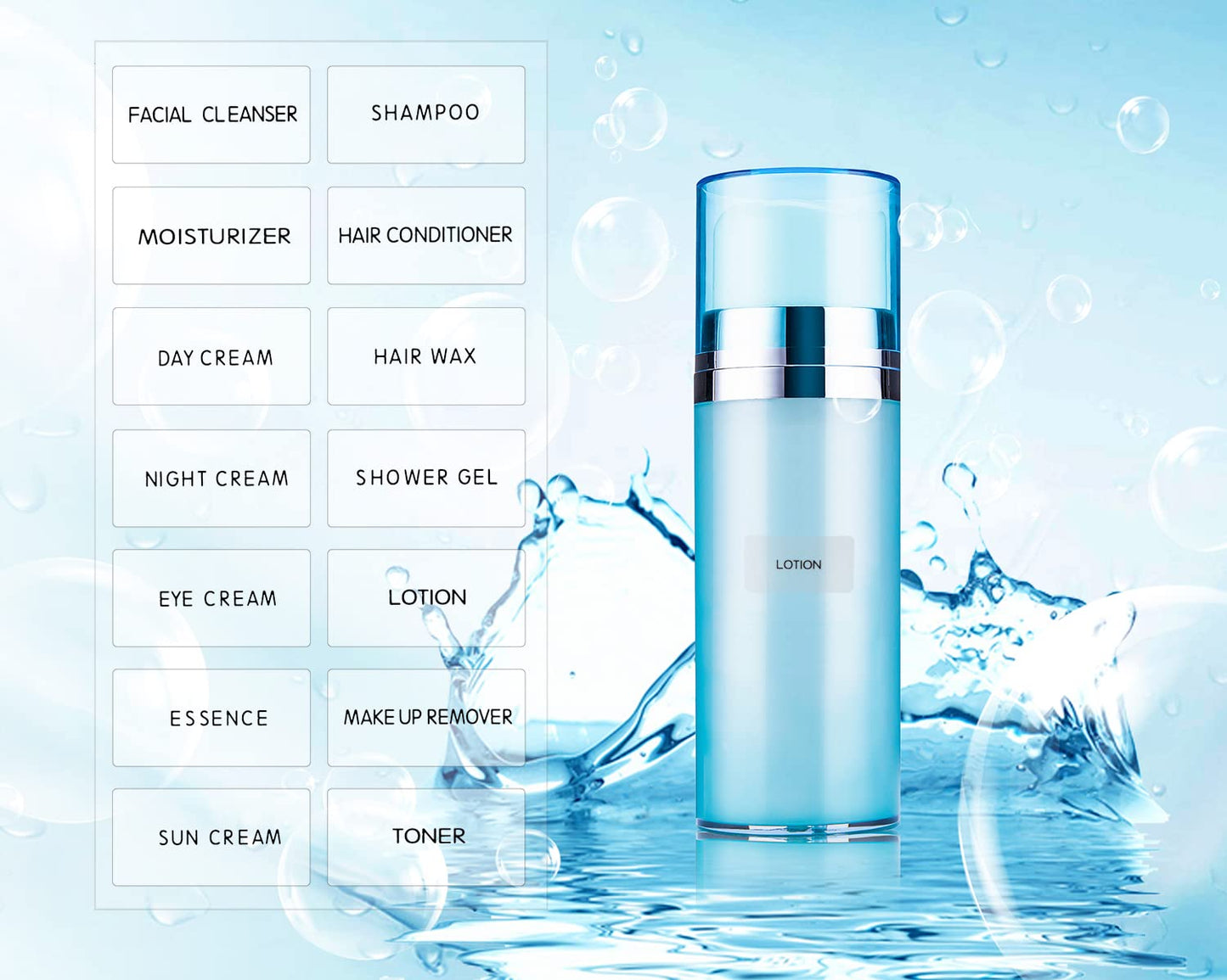 ONLYKXY 280pcs Clear Bathroom Labels Waterproof Beauty Organization Refillable Bottle Stickers Skin Care Product Sub-Bottling Label Shampoo Body wash Dispenser Sticker,Lotion Cream Toner Makeup Label