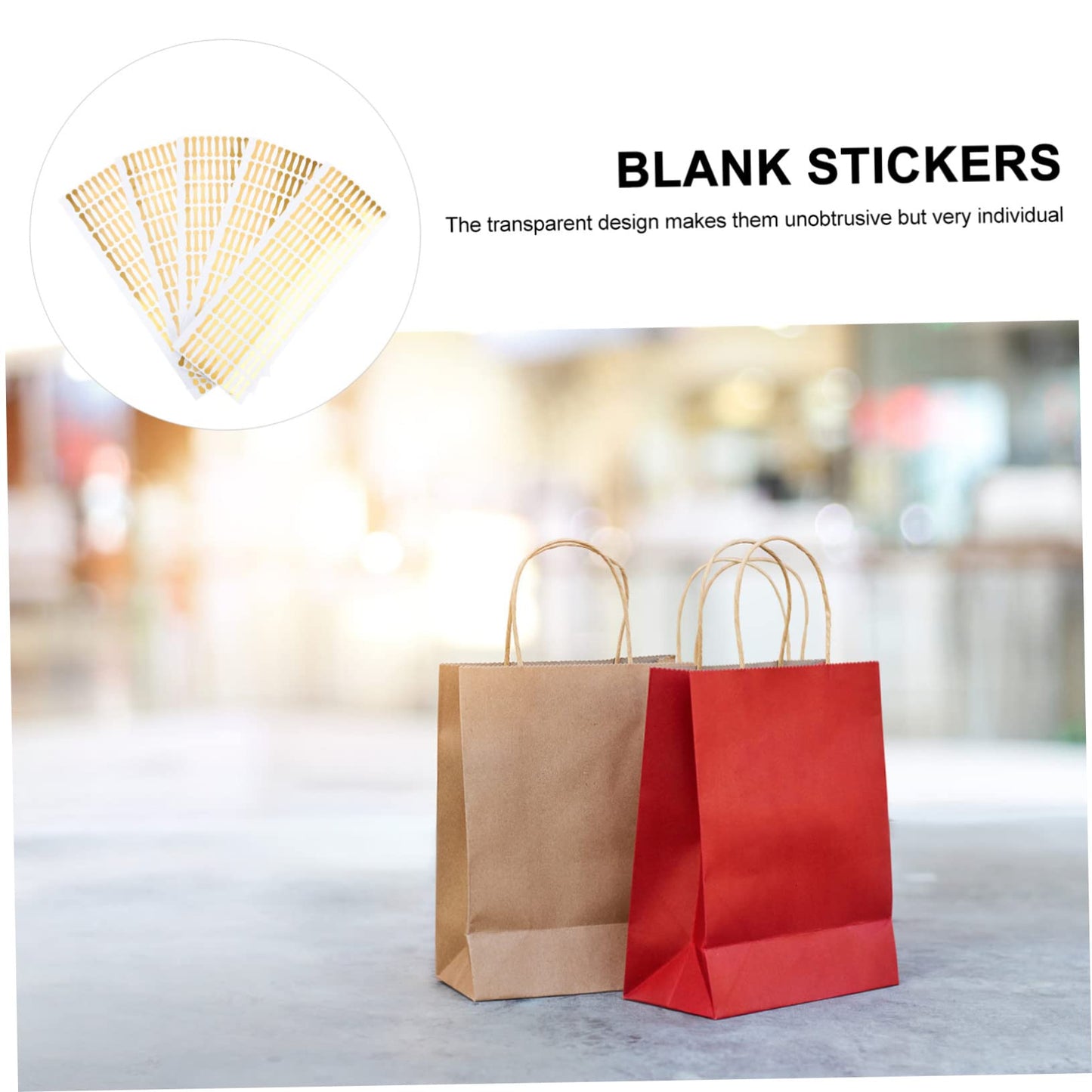 500pcs Tamper Evident Stickers - Food Labels, Clear Duct Tape, Decorative, Gold and Silver PVC Sealing Stickers Golden 3.00X0.60X0.10CM