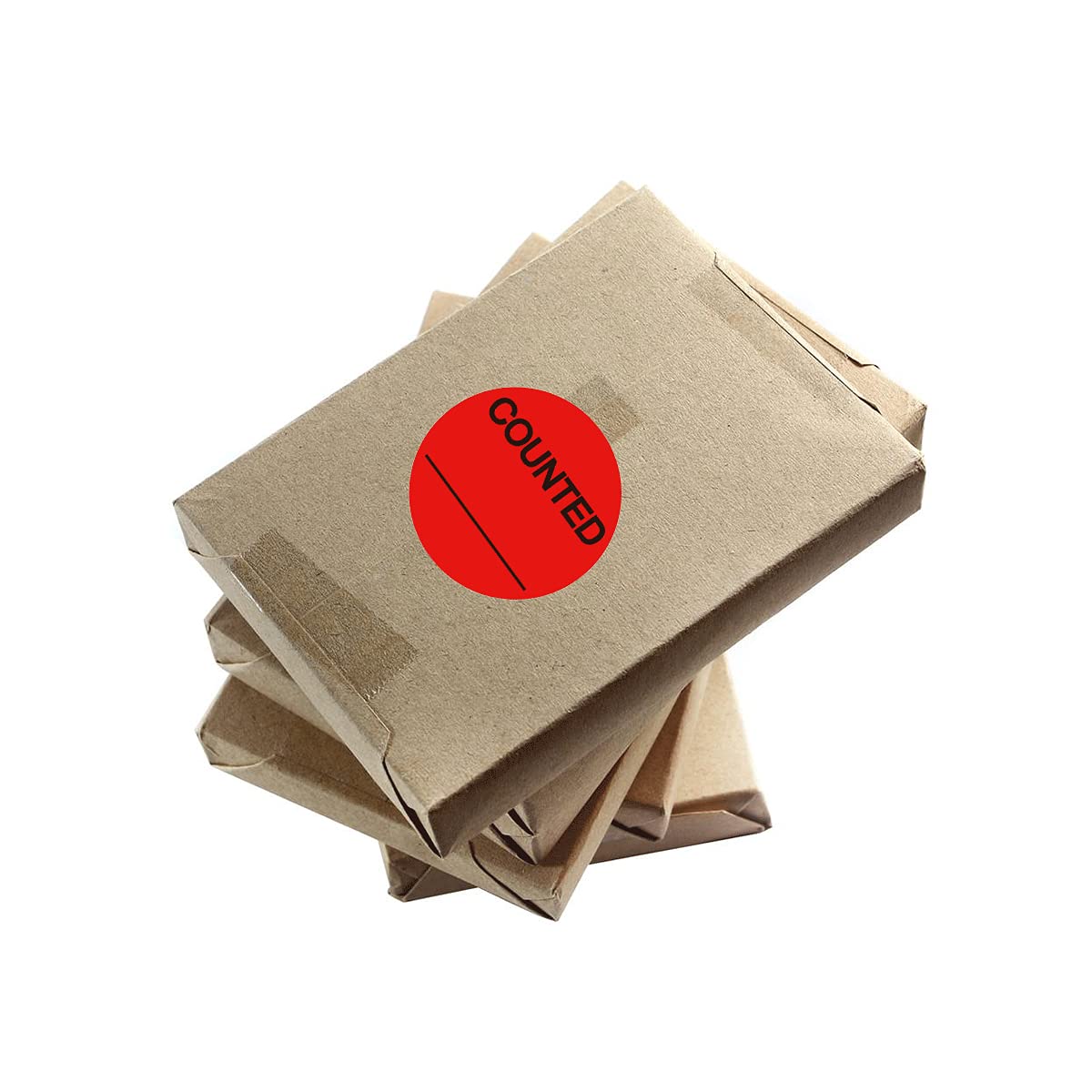 Round Stickers, 2 Inch Counted Labels for Shipping & Inventory Control, 500 Pcs Adhesive Labels, Writable Red 2 In