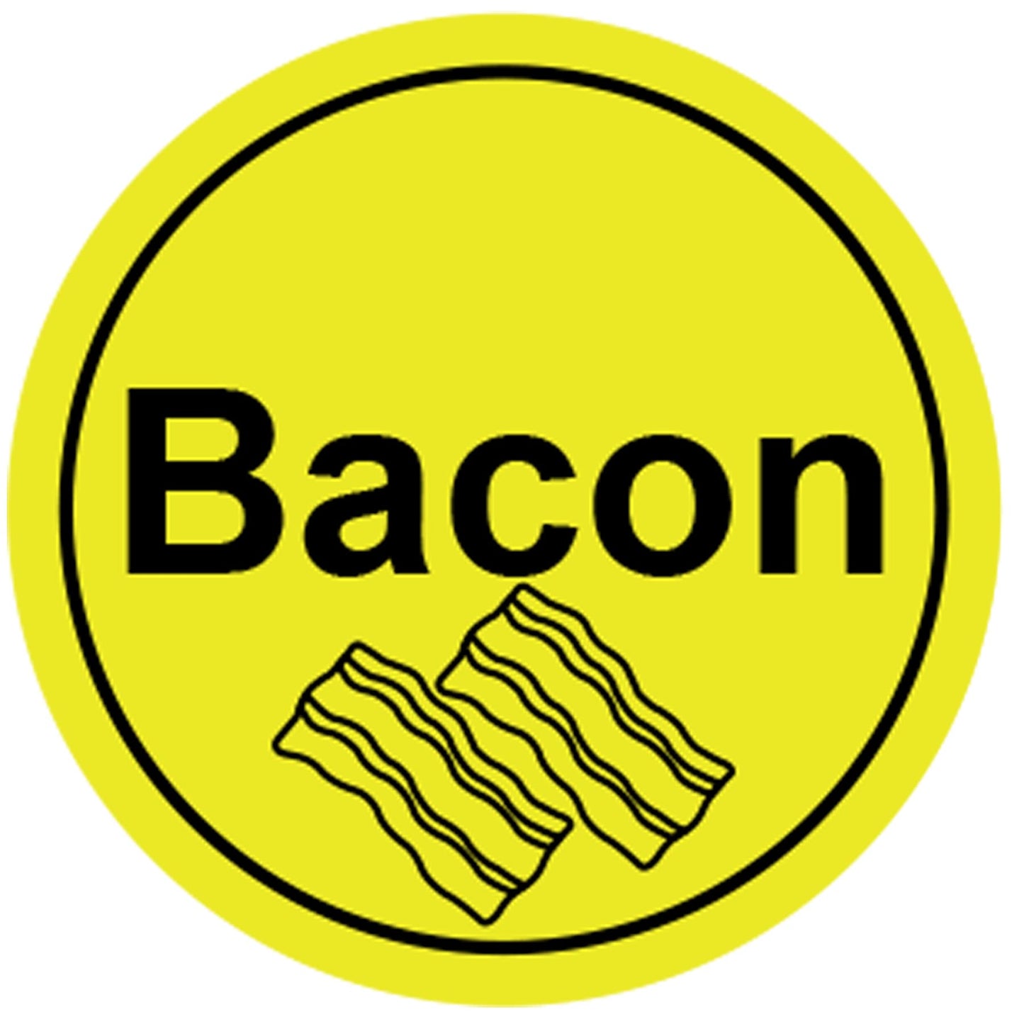 Bacon Stickers Bacon Deli Labels 1 Inch Food Rotation Retail Package Stickers Roll 500 Pcs Adhesive Labels 1In