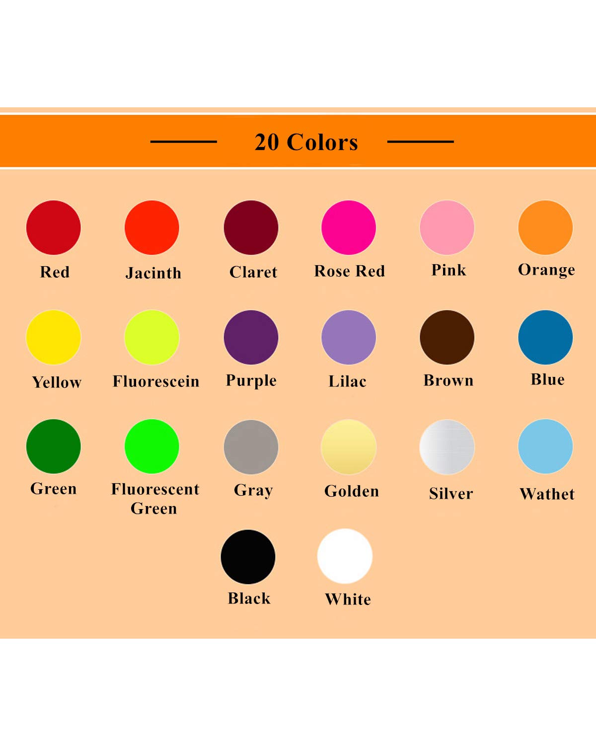 7000 Count 3/4" Round Dot Stickers Color Coding Labels, 20 Colors, 100 Sheets