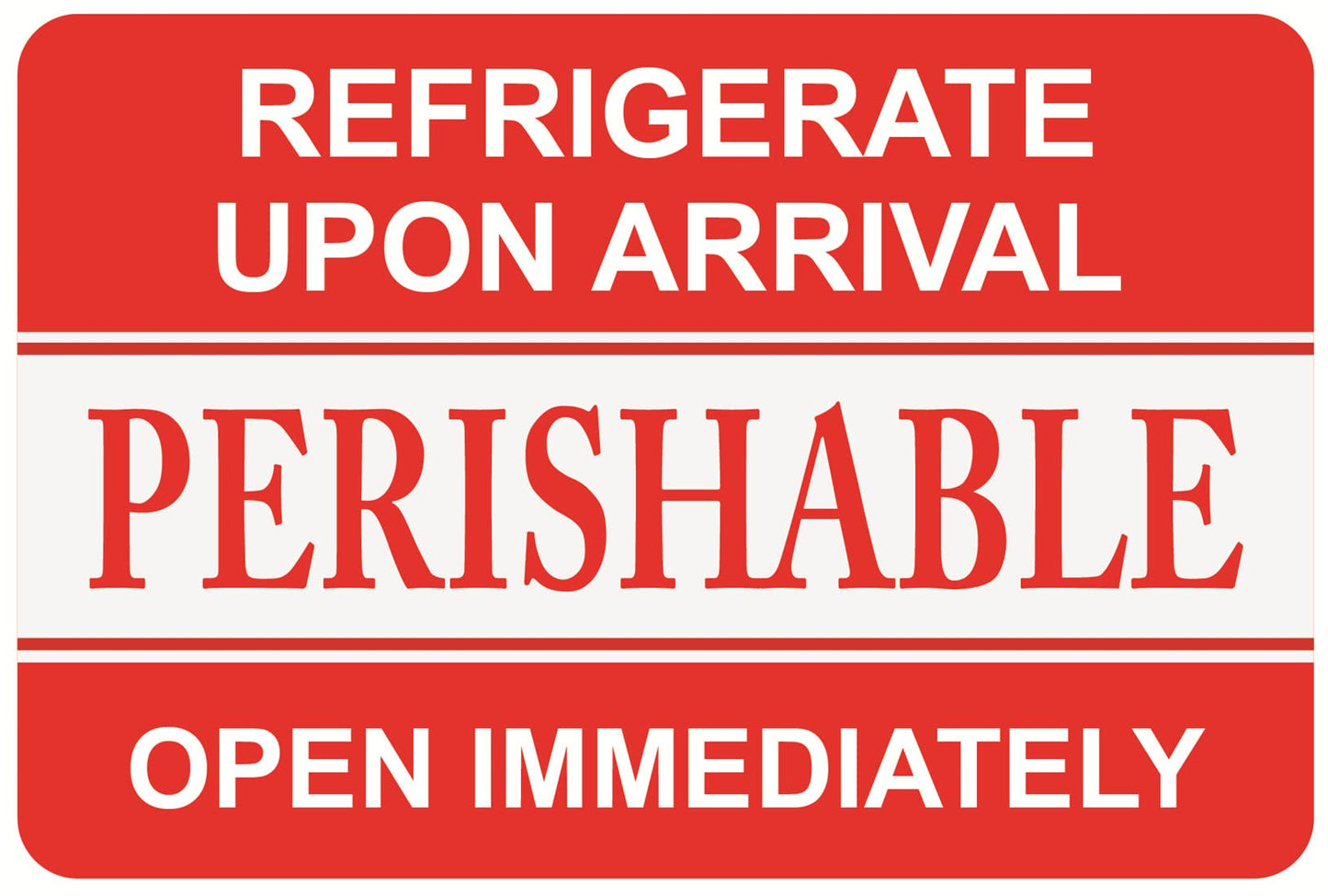 Perishable Open Immediately Stickers,2x3 inch 200pcs Waterproof Perishable Refrigerate Upon Arrival Open Immediately Sticker