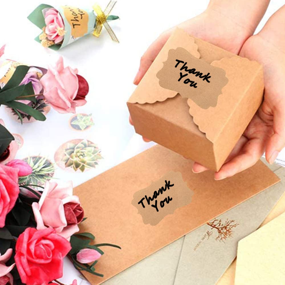 2" x 3" Kraft Label Stickers Writable Gift Labels, 200PCS Self-Adhesive Brown Labels for Essential Oil Bottle, Jars, Food Storage or Gift Decoration Fancy Stickers-03