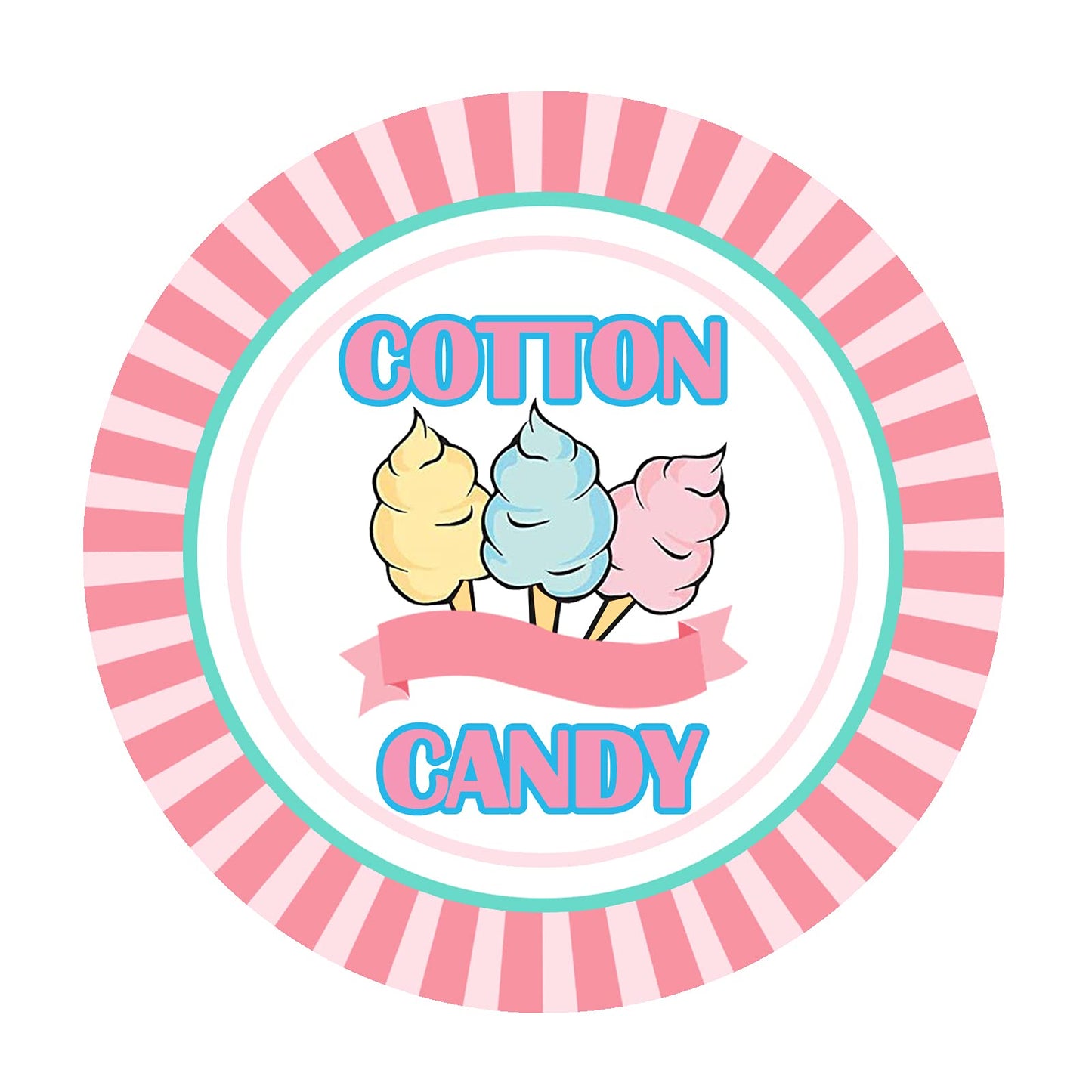 YOUOK Cotton Candy Restaurant Food Stickers,2INCH Package Stickers Adhere to Candy Package Freshness Labels for Cotton Candy Package.(210 PcsPack)