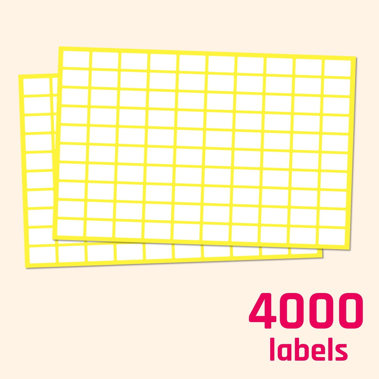 0.5" x 0.3", 4000 Pieces - Price Stickers, Small Label Stickers to Write On