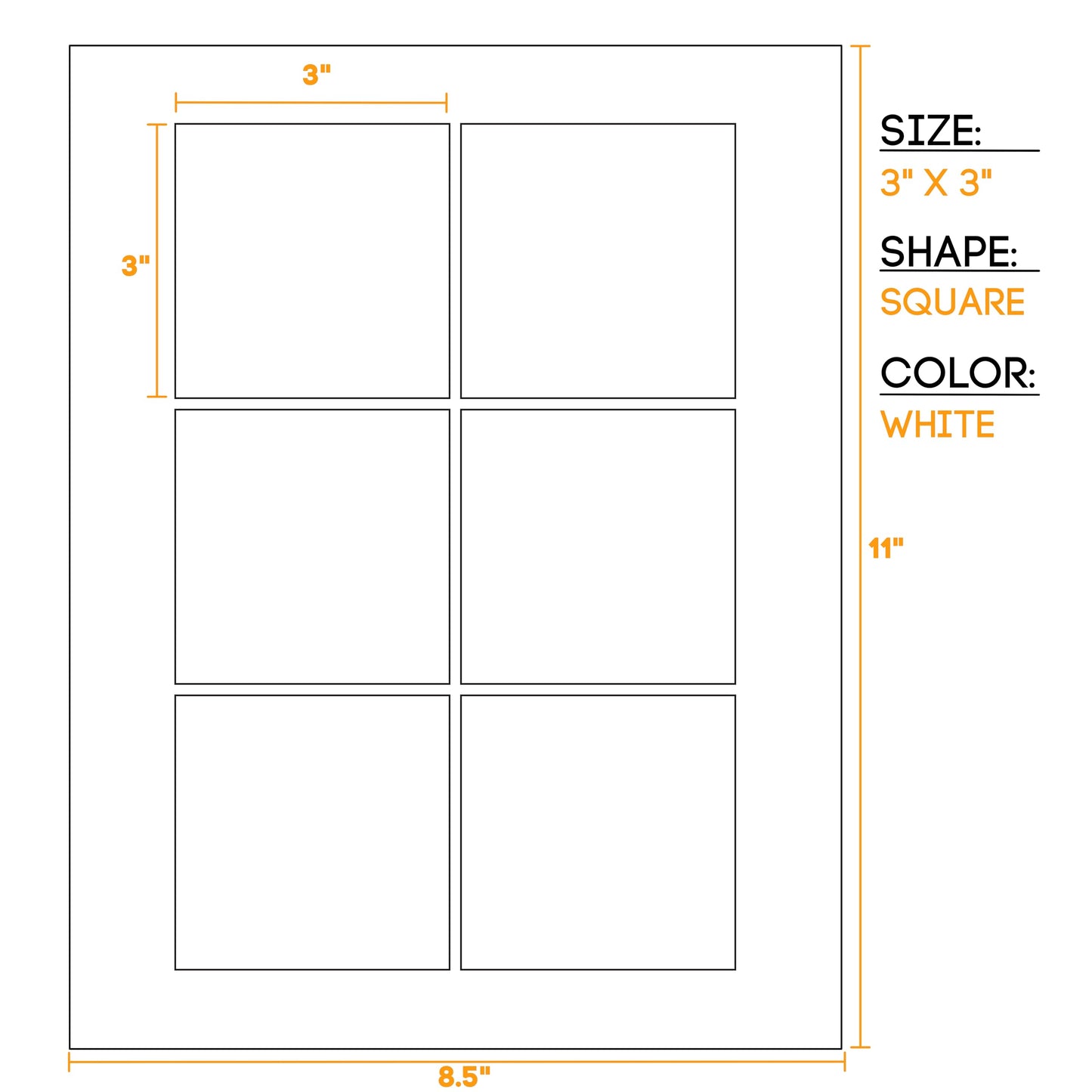 Waterproof Essential Oil Labels, 30 Squares, 3 x 3 Inches, Oil Proof, Highly Durable Blank Stickers
