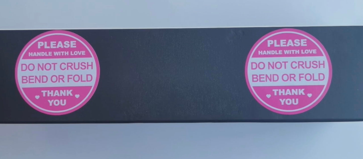 2 inch 300 PCS Pink Round Do Not Crush Bend or Fold Handle with Love Labels Stickers Shipping Mailing Cartons Envelops Adhesive Labels-Poskornwel