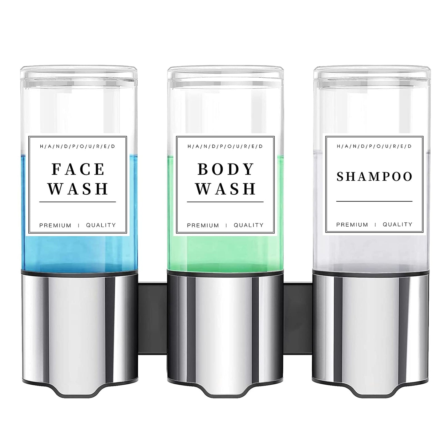 24 PCS White Waterproof Labels for Bottles, Shampoo and Conditioner Dispenser Label Stickers, Bathroom Hand Soap Label Stickers,Removable Cleaning Labels for Glass/Plastic Spray Bottle