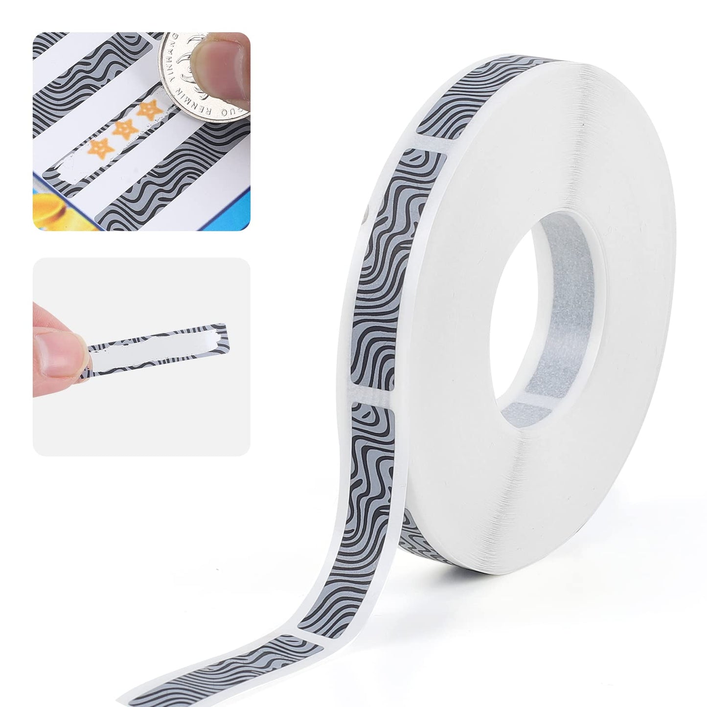 Scratch Off Sticker self-Adhesive Scratch Off Label 0.315x1.575inch 1000pcs/roll