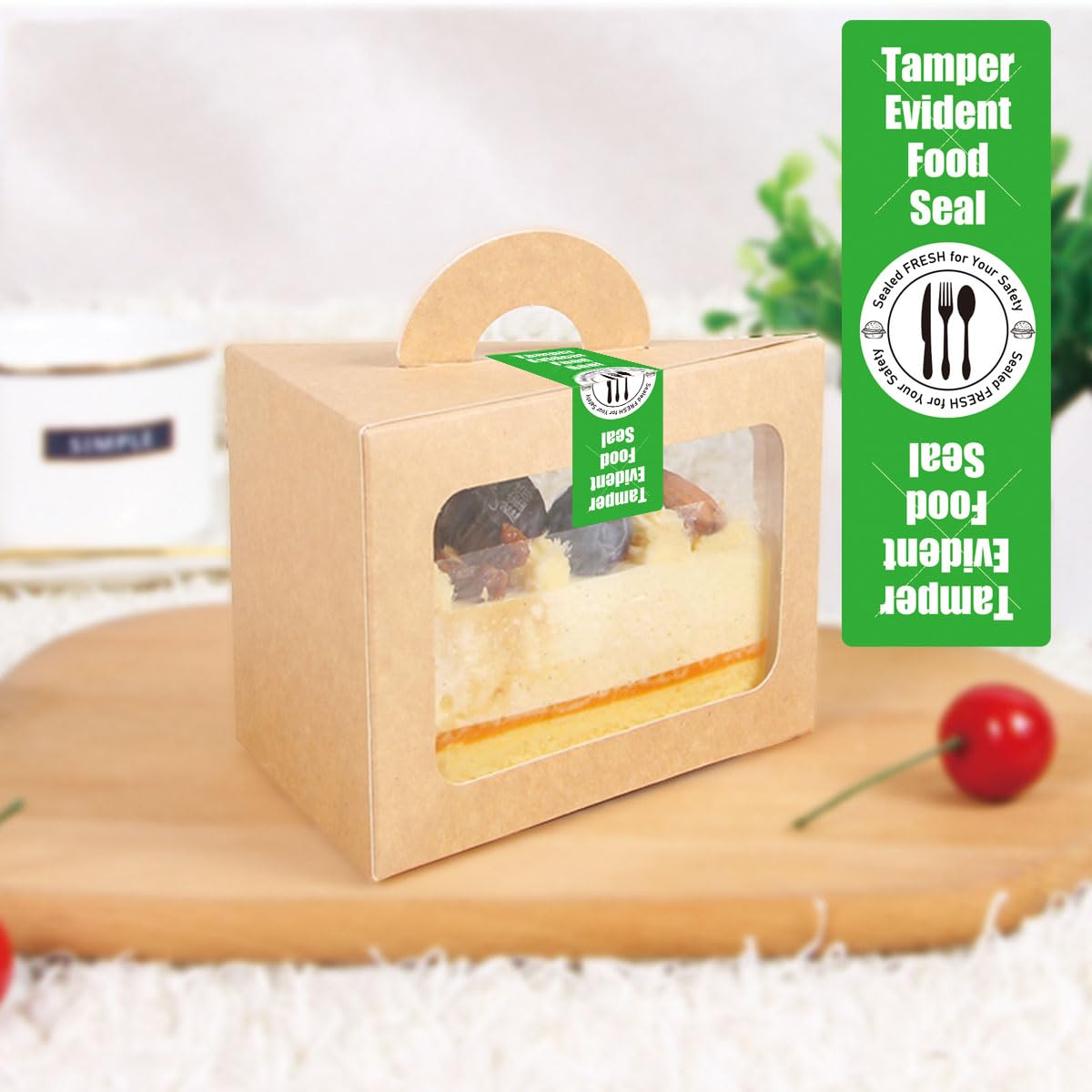Tamper Evident Food Sealed for Freshness and Safety Stickers 1x 3 Inch Safe Secure Tamper Proof Food Delivery Labels Tamper Resistant Sealed for Containers Jars Mailing Packaging (Green) Green