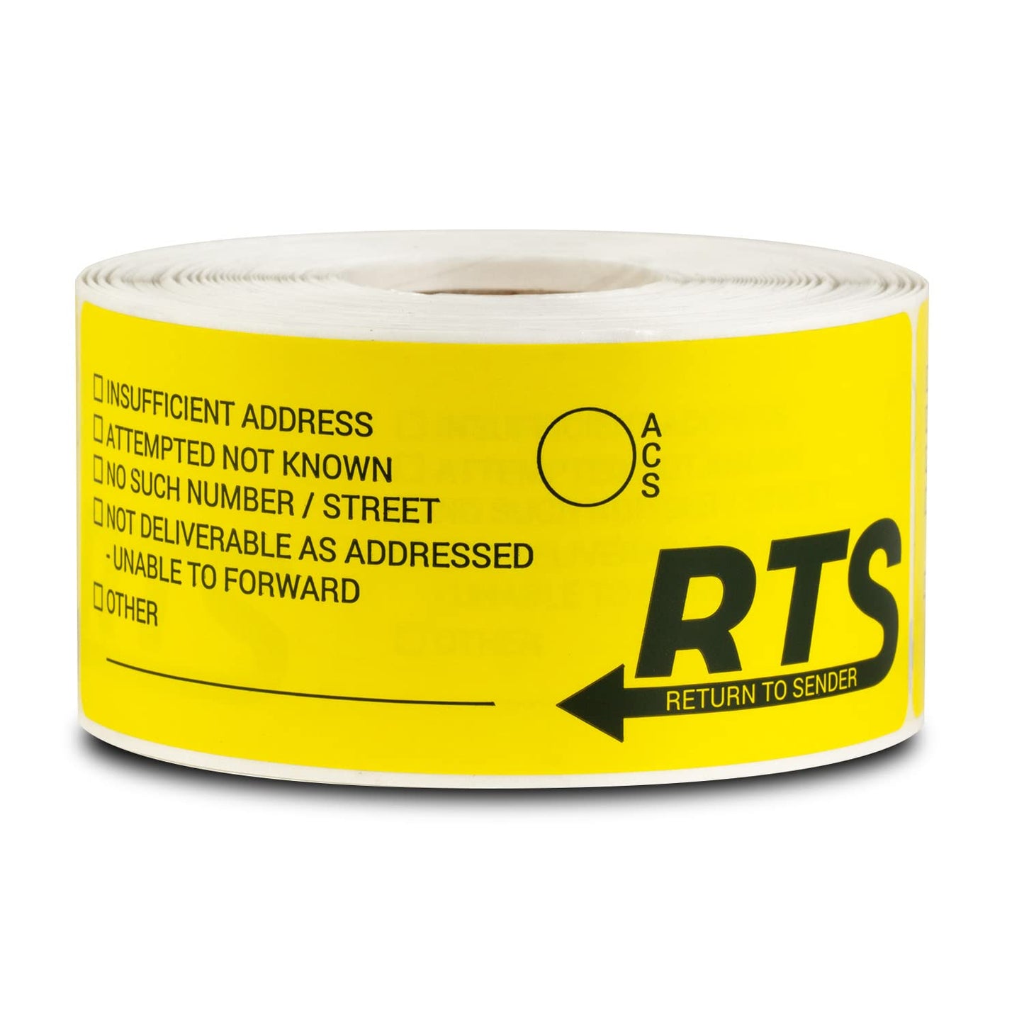 Return to Sender Sticker (4 x 1.5 inch, Yellow - 300 Labels) Return to Sender Labels with Customization Space ACS Insufficient Address, Attempted Not Known - Not Deliverable as Addressed 1PK