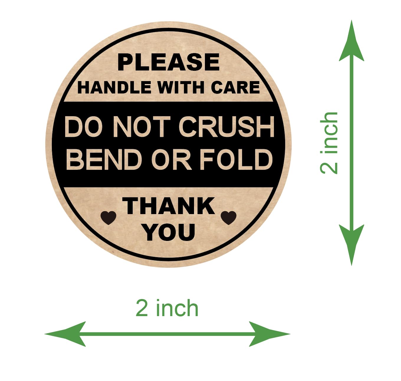 2 inch 300 PCS Do Not Crush Bend or Fold Handle with Love Labels Stickers Shipping Mailing Cartons Envelops Adhesive Labels