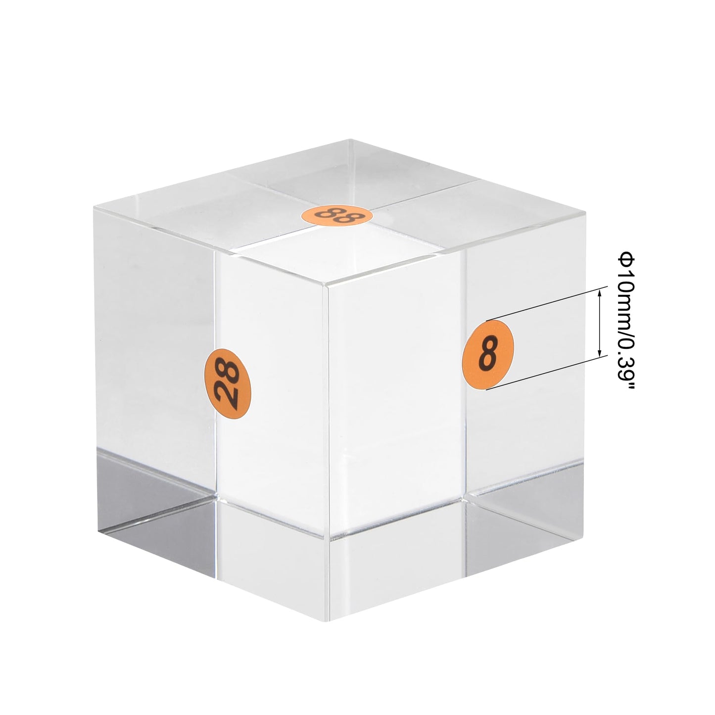 uxcell Round Number Stickers, 10mm Dia Number 1-100 Coated Paper Label 15 Sheets, Black Word/Orange Background Orange