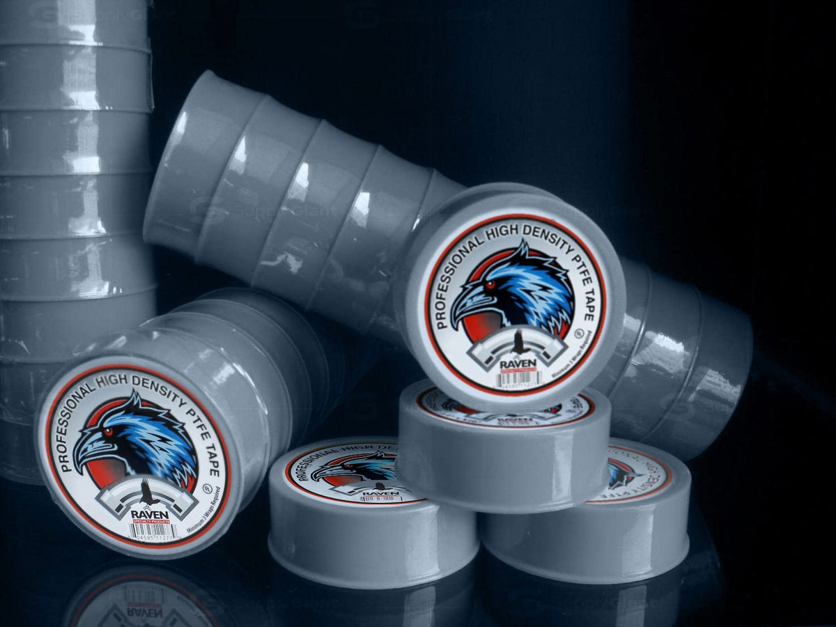 SUPPLYGIANT UUD34520H-10 PTFE Thread Seal Tape for Plumbers, White Gray 3/4 Inch x 520 Inch (Pack of 10 Rolls)