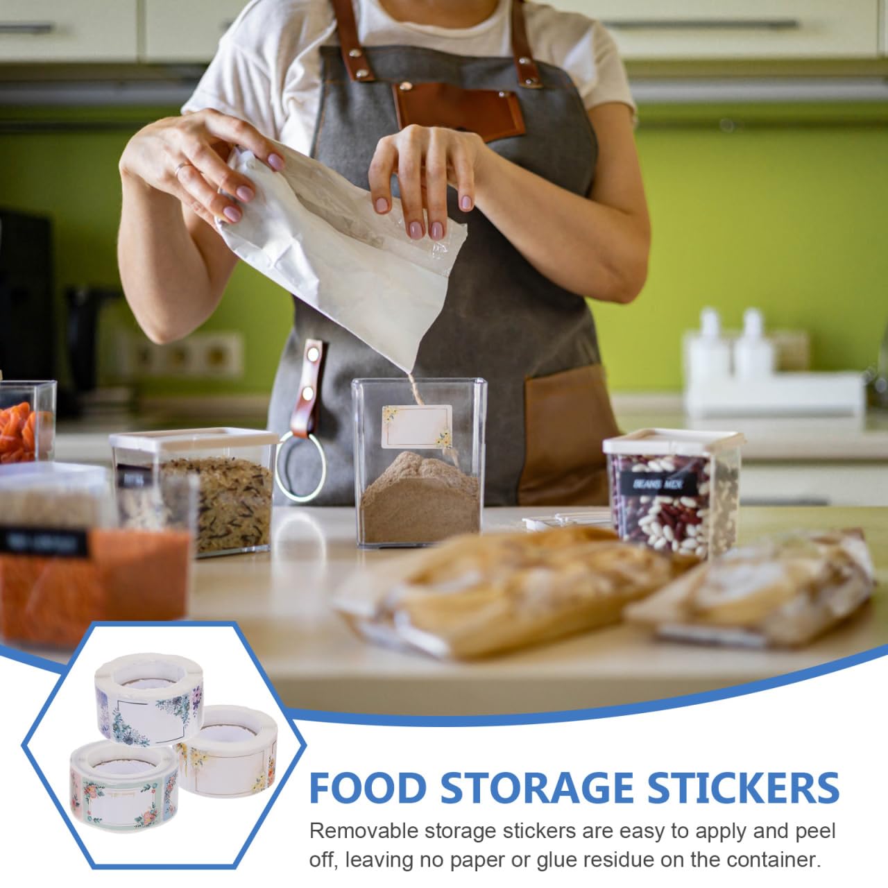 3 Rolls Handwriting Adhesive Envelopes Multi-Function Bottle Bins Blank Portable on of Clothes Label Scrapbooking Jar Desk Sticker Border Writable Home Canning Convenient