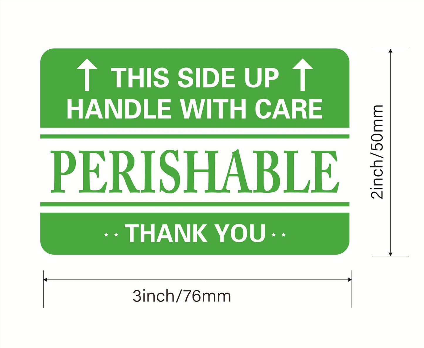 Perishable Sticker for Shipping,2x3 inch 200pcs Green Perishable Sticker for Shipping