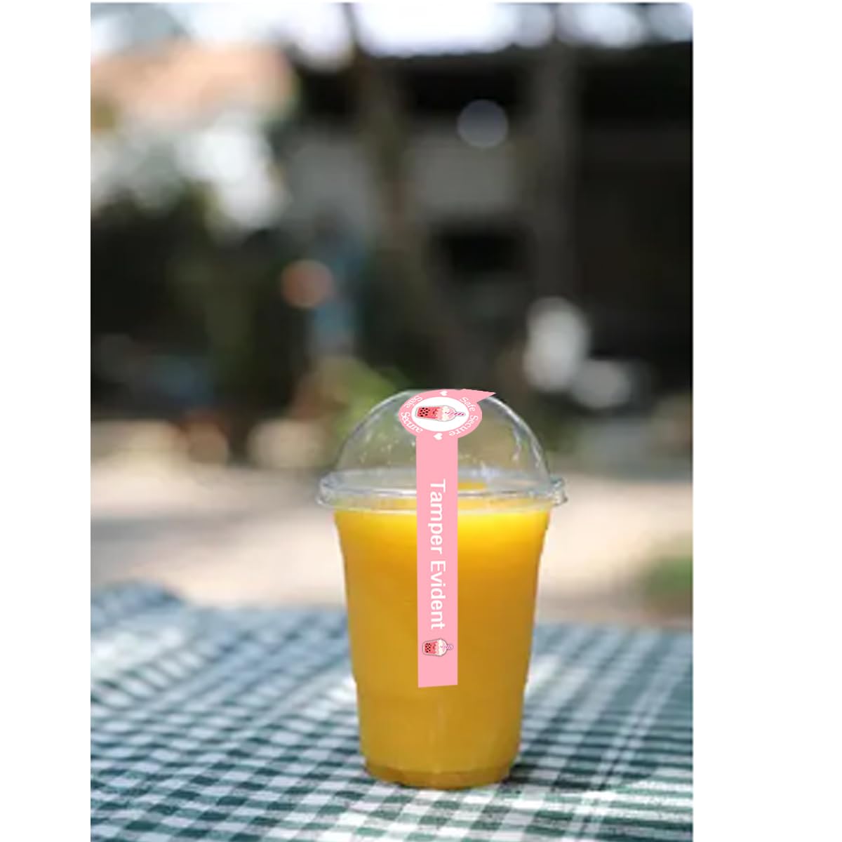 Safe Secure Tamper Evident Seals Stickers for Drink Lids,1" x 9" Tamper Proof Sticker Food Delivery Stickers Sealed for Freshness Labels Drink Food Coffee Milk Tea Ice Cream Seal Sticker,500 Pcs