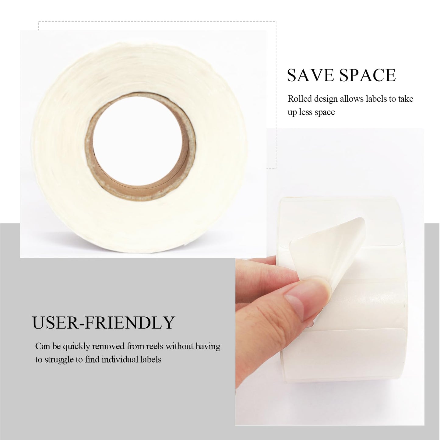 1000 Pcs Blank Removable Freezer Labels Dissolvable Water Oil Resistant Labels Stickers Food Containers Jars Stickers Pantry Organization (1 x 2inch)