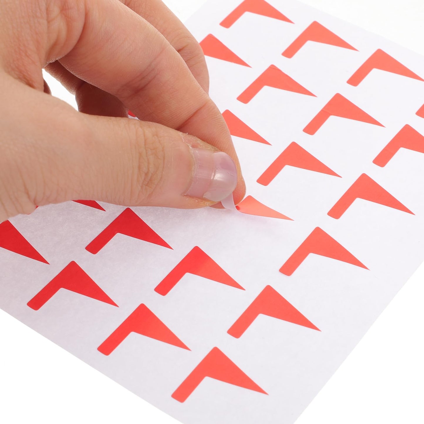12 Sheets Map Markers Sticker Adhesive Labels Marking Label Sticker Flag Shaped Label for Plan Students Reward Stickers