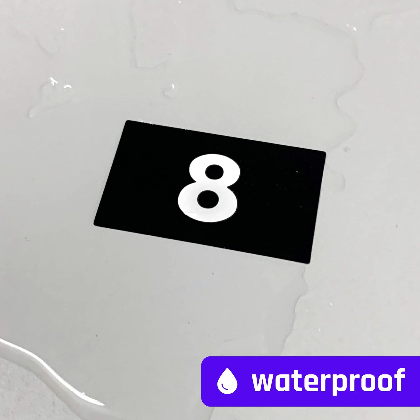 15 Sets, 1-100 Number Stickers Waterproof Vinyl - 1.5" x 1", White Numbers 15 sets (1500 pieces)