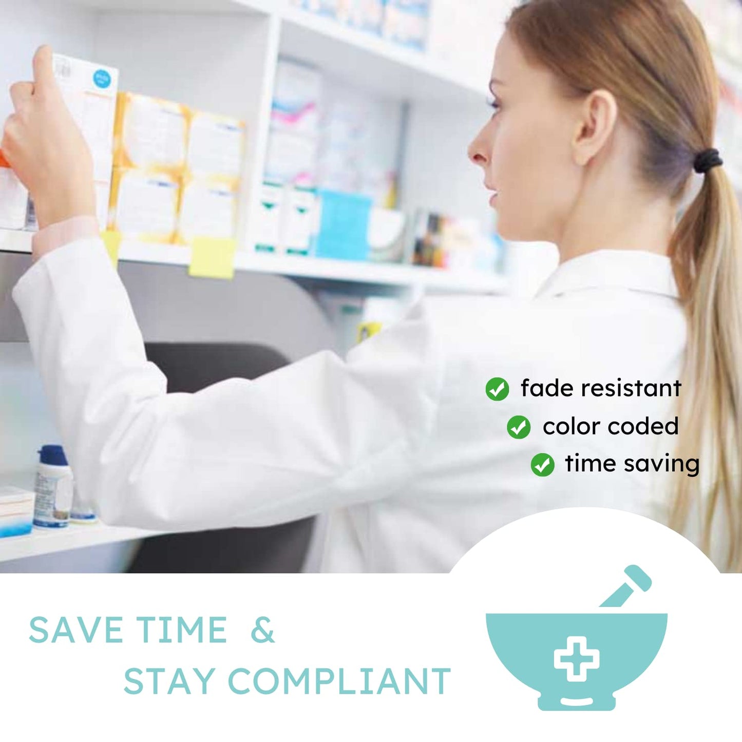The Organized Pharmacy Expiration Dates Stickers System - See. Pull. Done. 3 Year Supply - 480 Color Coded Pharmacy Inventory, Chemistry & Food Expiration Date Management Labels Stickers (2025) 2025