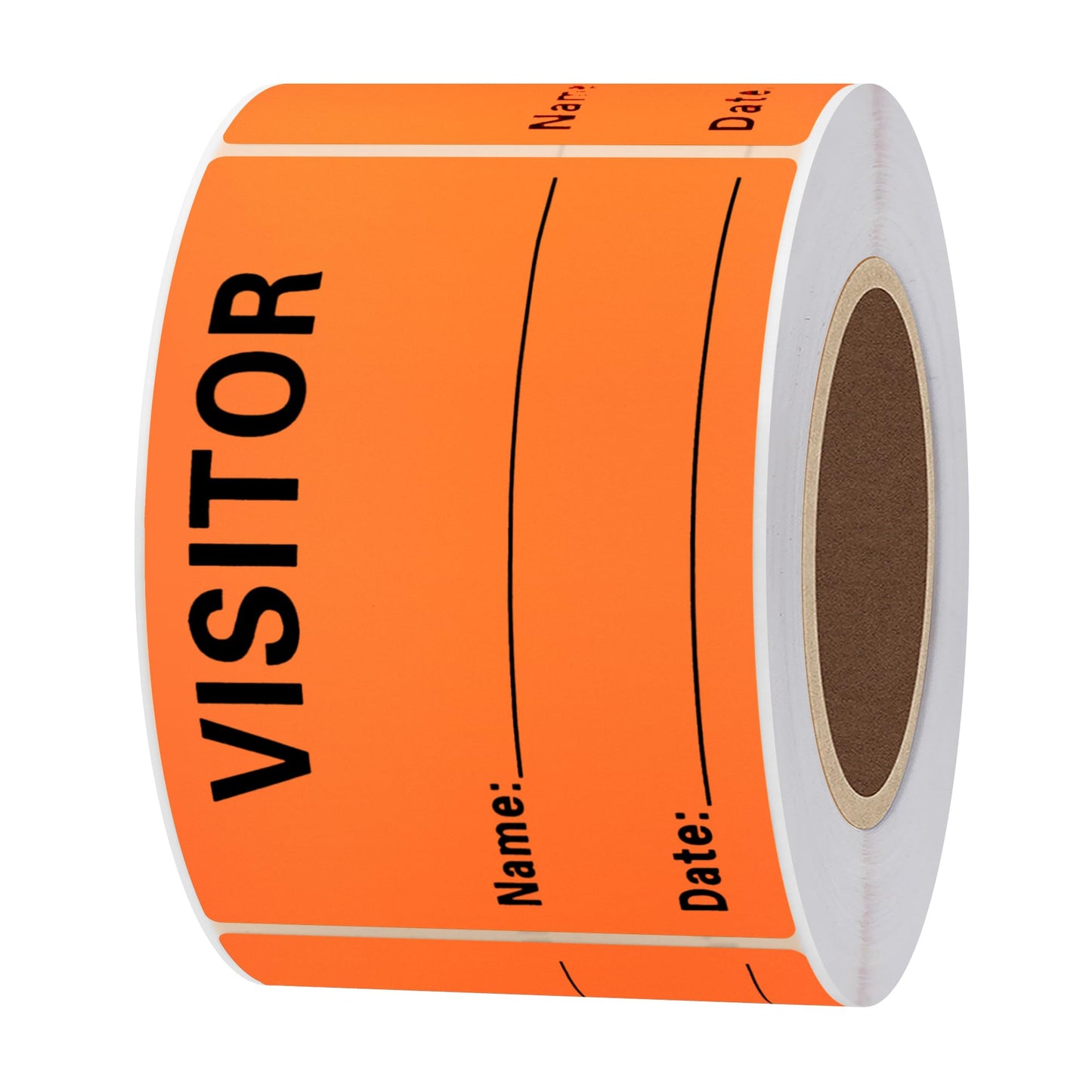 Visitor Pass Stickers Identification Labels Fluorescent Label, 300 (Fluorescent Orange) Fluorescent Orange