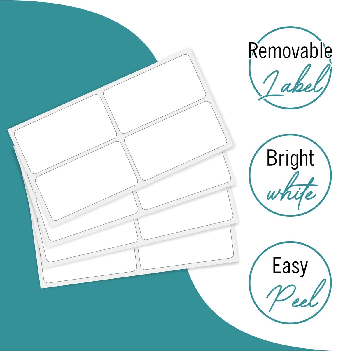 White Food Labels - 160 Removable Labels, 1.5 x 3-Inch 160 lablels 1-1/2 x 3 Inch