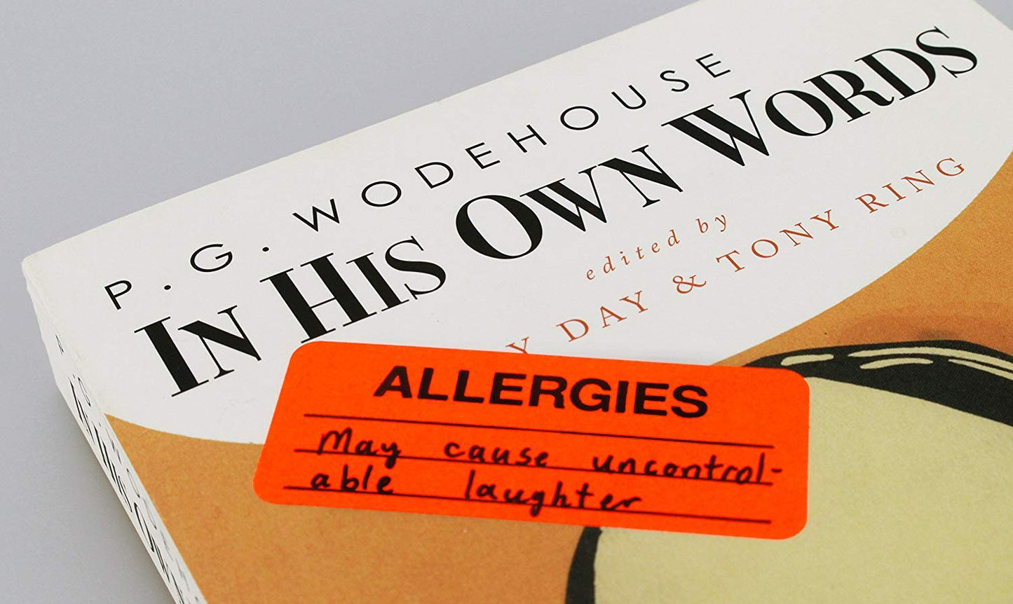 Allergies Stickers Writing Labels Adhesive Label Fluorescent Paper, 500 Stickers, 1x2 inch, Fluorescent Red