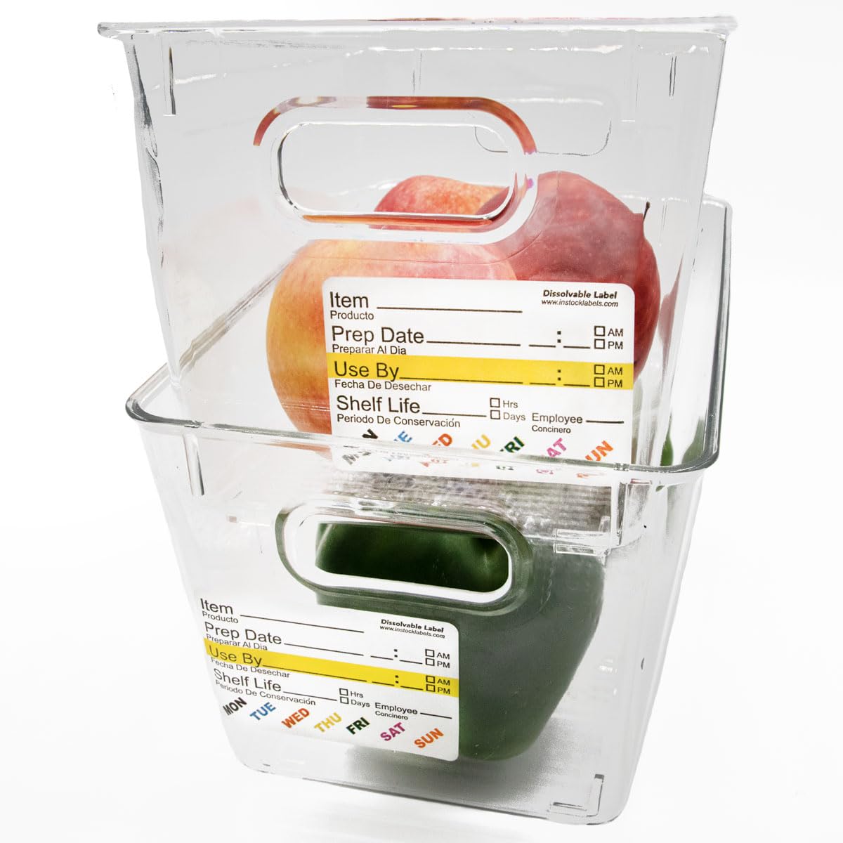 InStockLabels Dissolvable Food Labels - 2” x 3” (500 Labels) - Rotation Food Stickers for Kitchen & Restaurant Supplies - Ideal for Jar, Containers and Freezer Storage, Kitchen Stickers 500