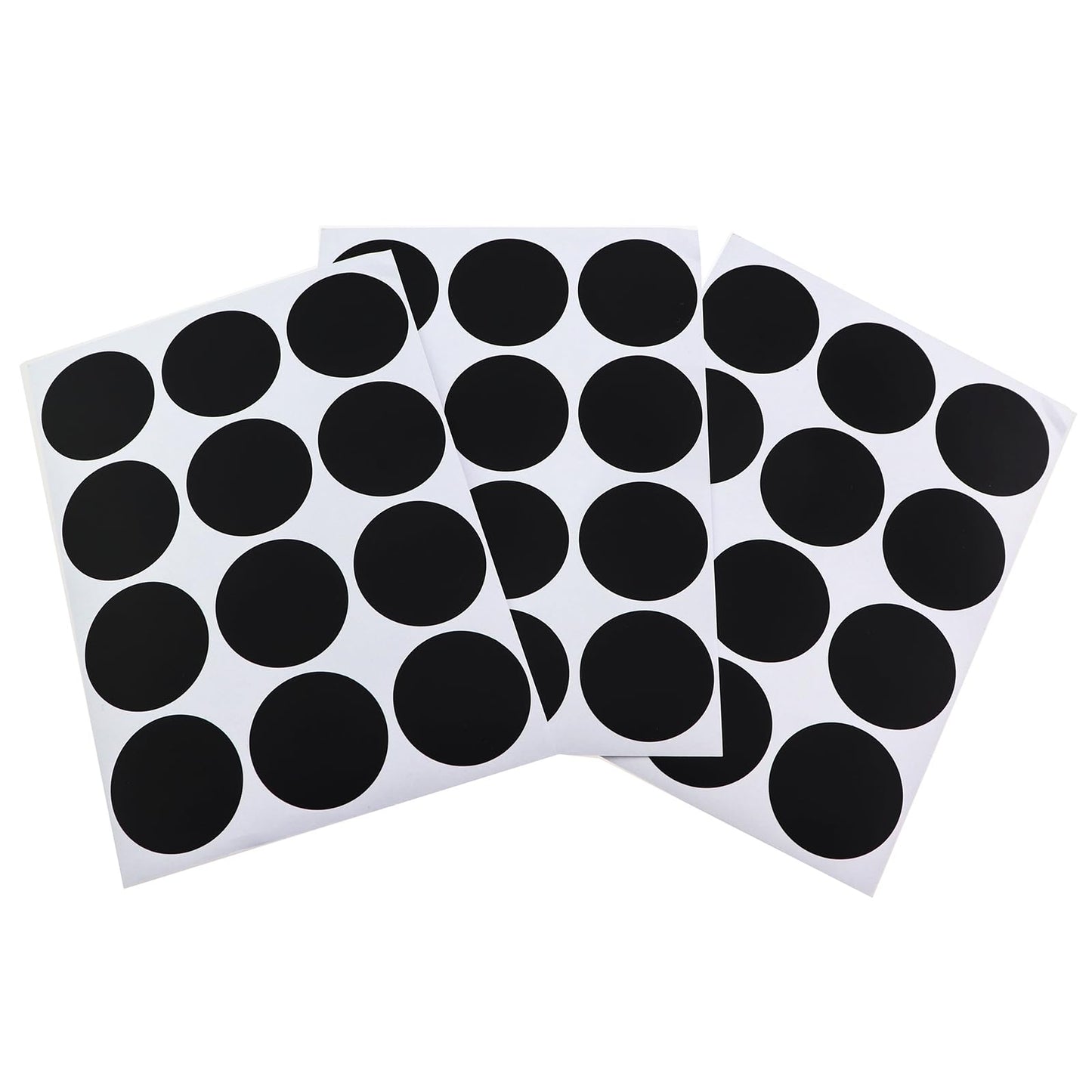 10 Sheets of 120 Black PVC Round Handwriting Logo Stickers, 38mm Diameter, 12x17cm Overall Size, Food & Drink Labels, Craft & Party Decorations