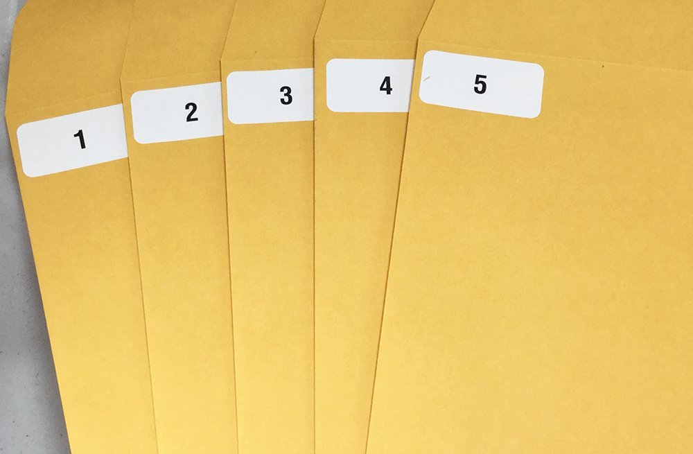 White with Black 1-1000 Consecutive Number Stickers, 3/4 Inch x 1 1/2 Inch Wide, 1 Label per Number, 1000 Total Labels