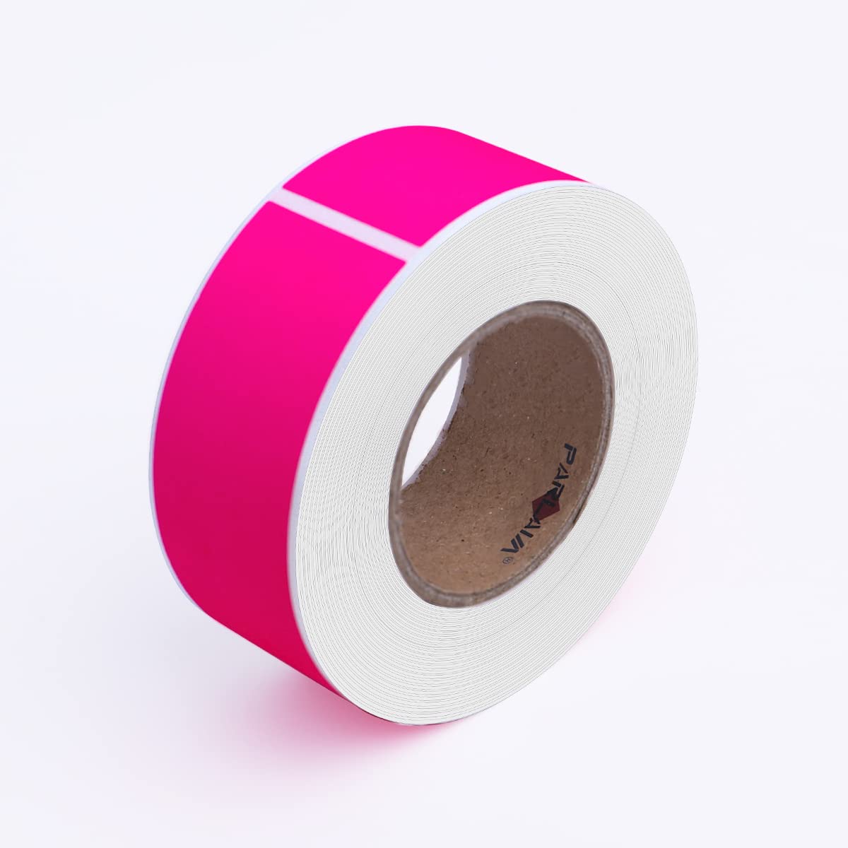 Square Color Coding Labels 3 x 1 inch - Rectangle Fluorescent Pink Color File Folder Stickers 250 Pack Per Roll in Dispenser Box
