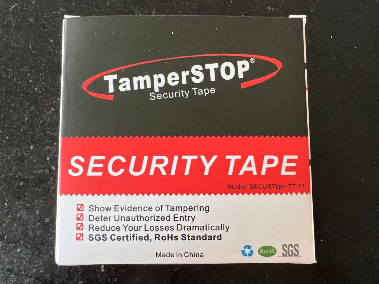 1 Roll Partial Transfer Tamper Proof Security Seal Tape (2 Inches x 55 Yards x 2 Mil, Do Not Break Seal “Caution/Void Open”, Red)