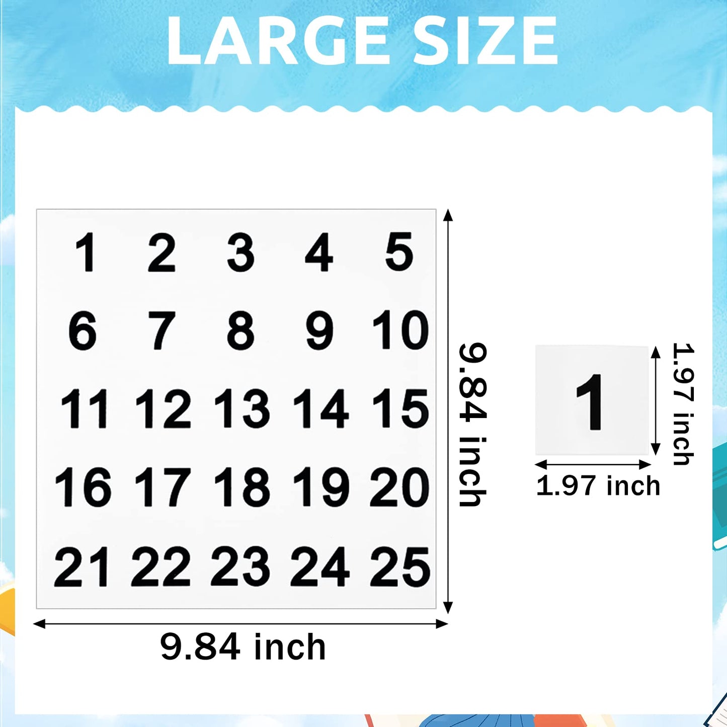 1 to 200 Vinyl Consecutive Number Stickers 2-inch Square Self Adhesive Labels Waterproof White Numbered Decals Inventory Number Labels for Storage Organizing Boxes Bins Toolbox Lockers Indoor Outdoor