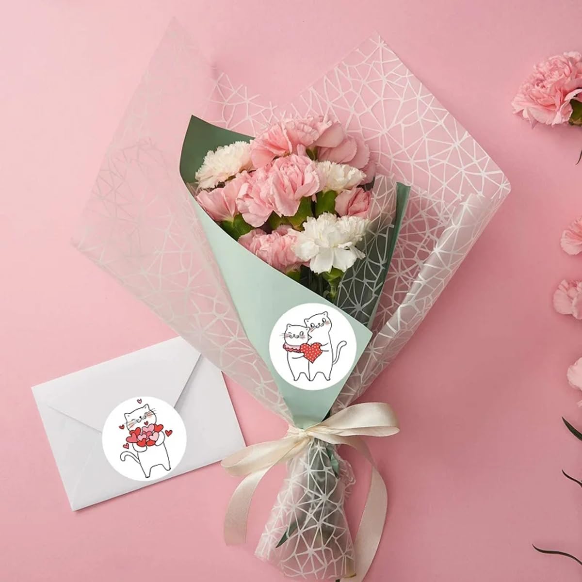 500PCS Valentines Day Stickers,1Inch Cartoon Love Envelope Labels Decals Gift Packaging Sealing Stickers Scrapbooking Adhesive Stickers for Wedding Party Gift Decorations,Award Charts