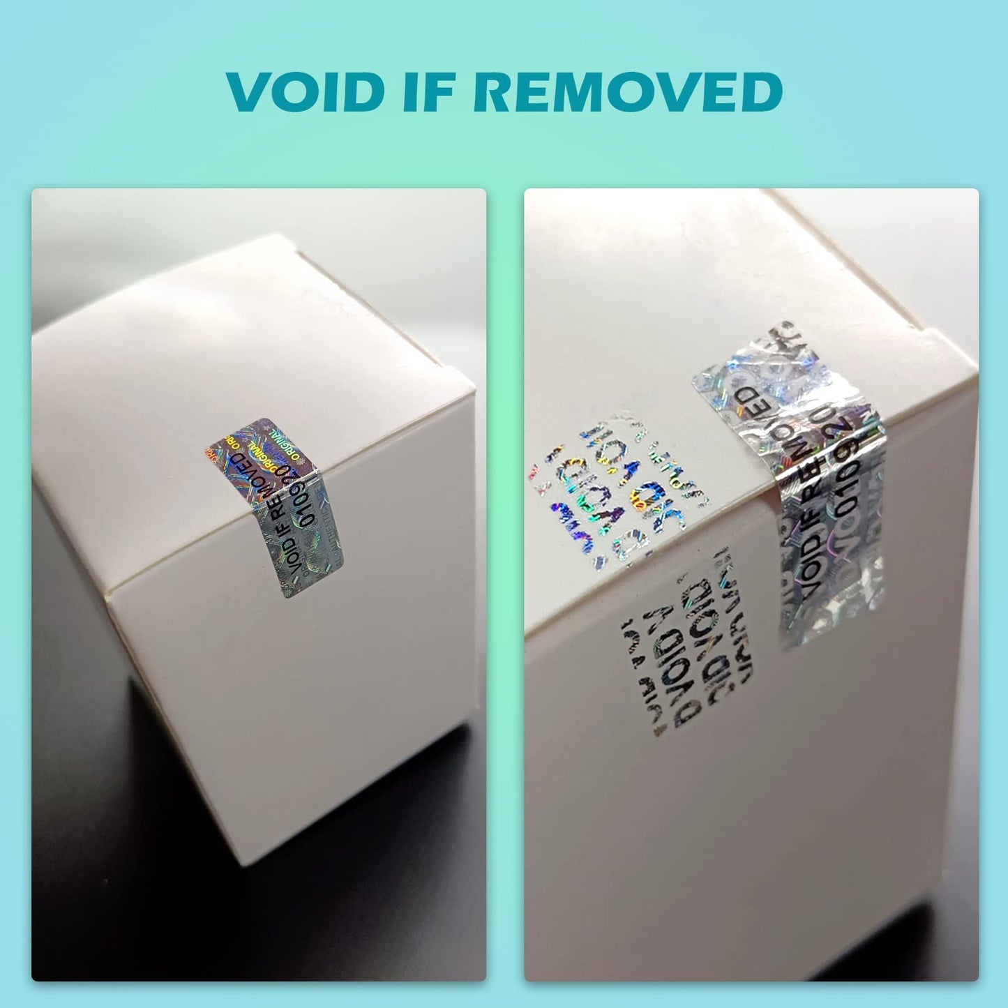 Hologram Stickers with Serial Number Security Labels Warranty Void Seal Tamper evident Labels Tamper Proof Stickers for Envelopes, Box and Packaging(1.2 X 0.4 Inch,350 pcs) 2-350pcs