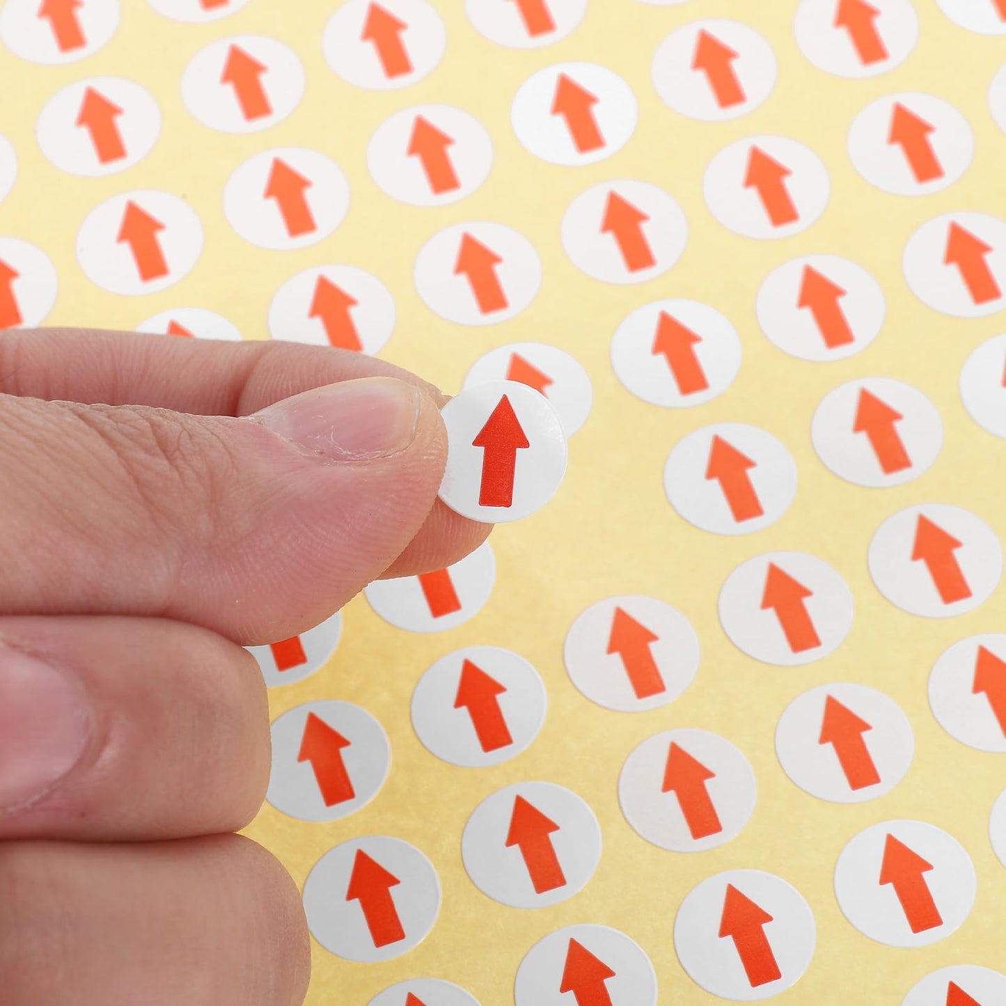 NUOBESTY Shipping and Packing Stickers Self Adhesive Sticky Red Arrow Labels Code Stickers Removable Small Circle Dot Product Inspection Defect Indicator Tape 3200PCS 10mm (White+Red)